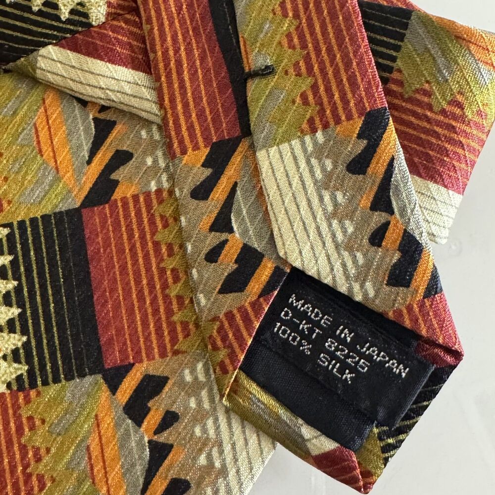 Vintage Jhane Barnes Tie Lot Mens Silk Geometric Wave Abstract mens 90s formal - Picture 7 of 10